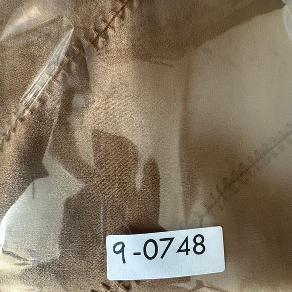 Norton McNaughton Faux Suede Maxi Skirt 14 Petite Tan Brown Western Festival EUC - Picture 8 of 8